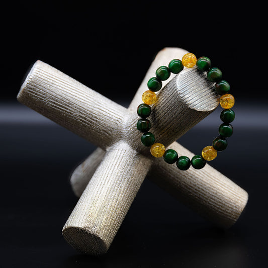 Green and Gold Crystal Bracelet