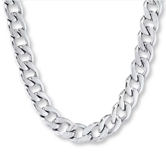 Curb Cuban Stainless Steel Men's Necklace