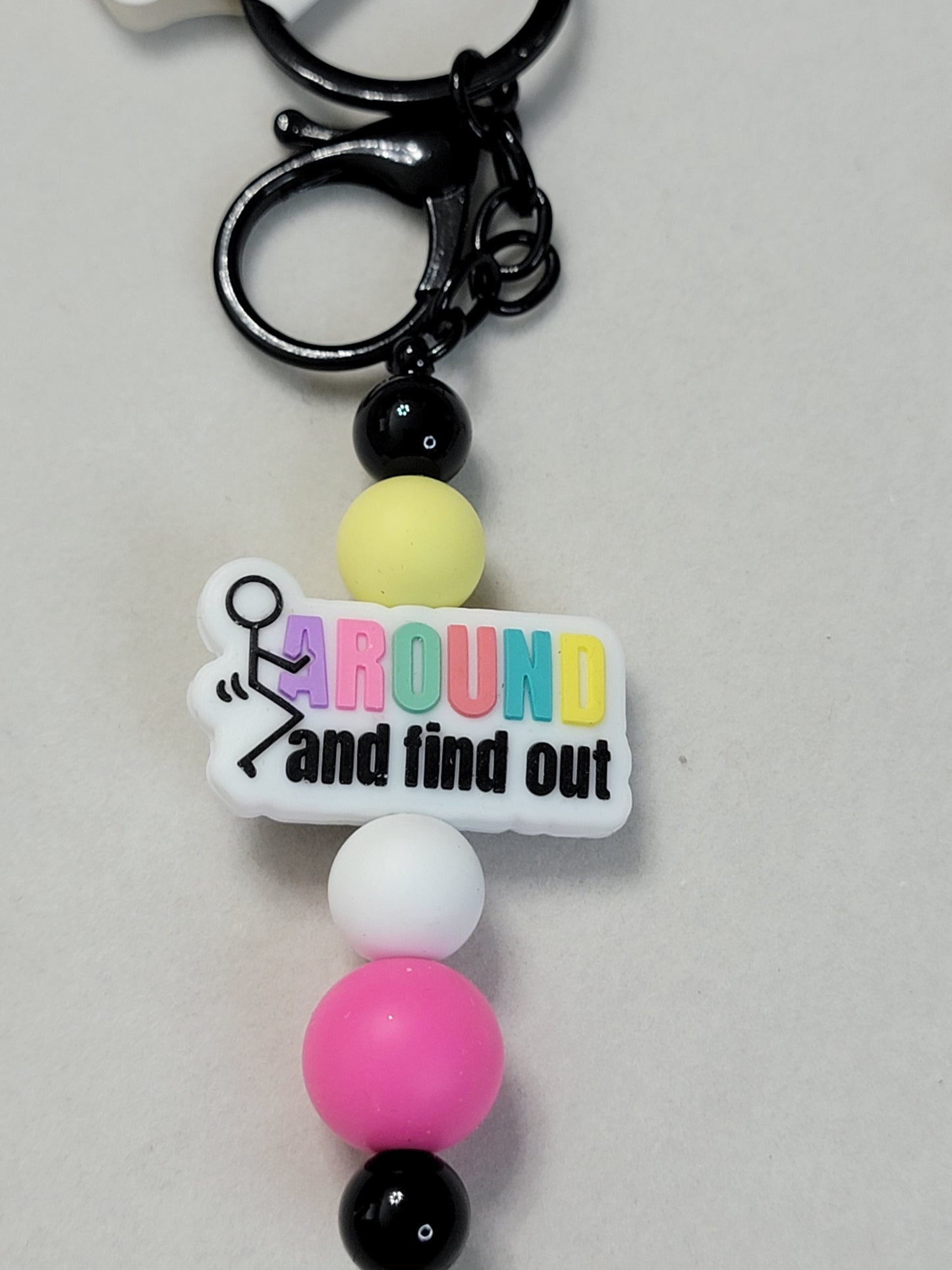 Funny Sayings Keychains- Warning - Adults only