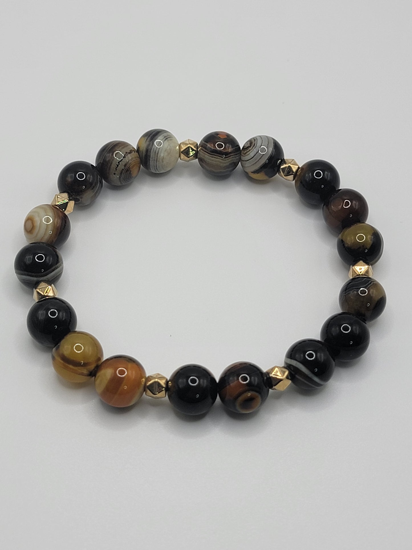 Tiger's Eye Crystal Bead Bracelet