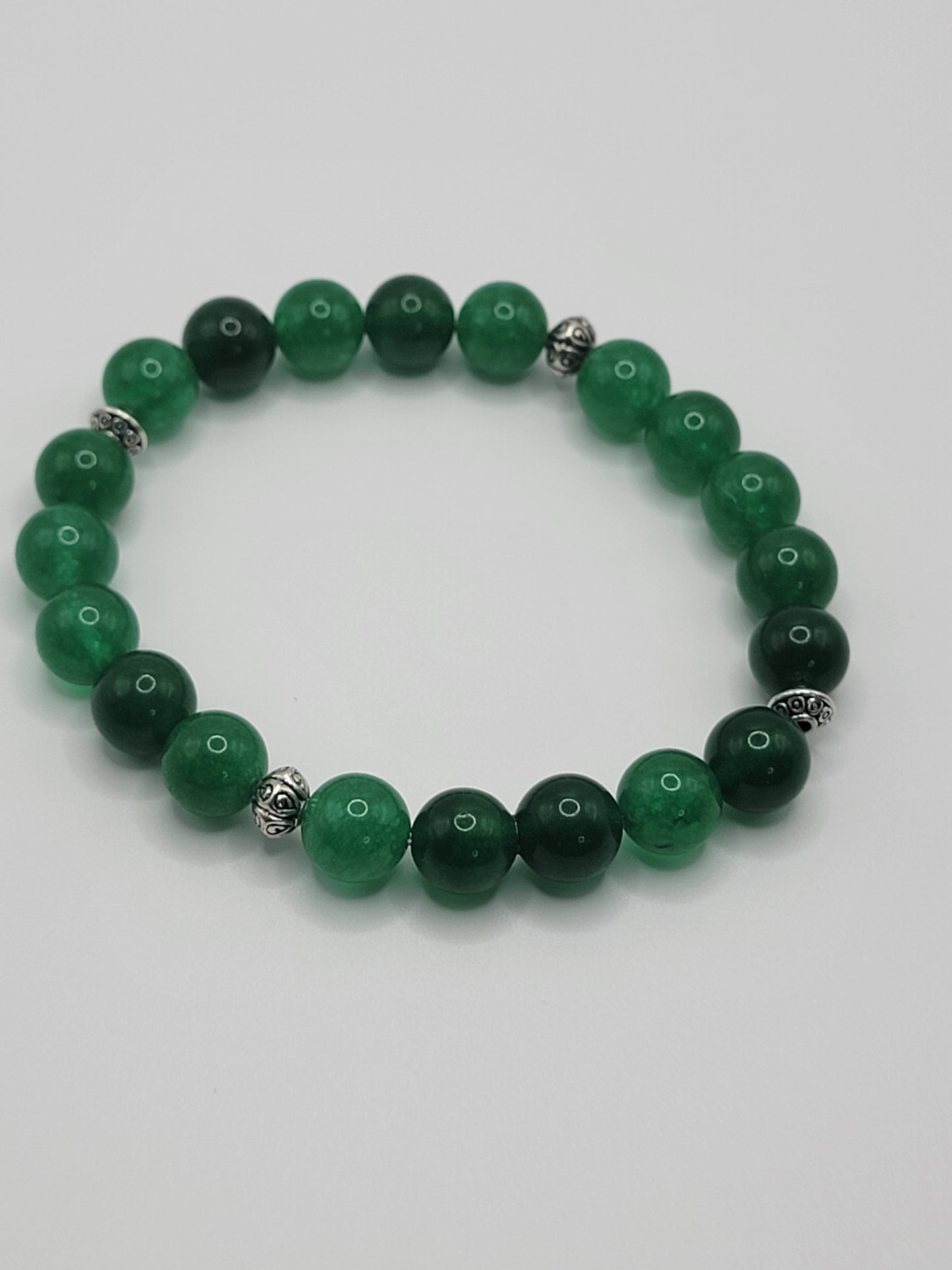 Green Jade Crystal Bead Bracelet