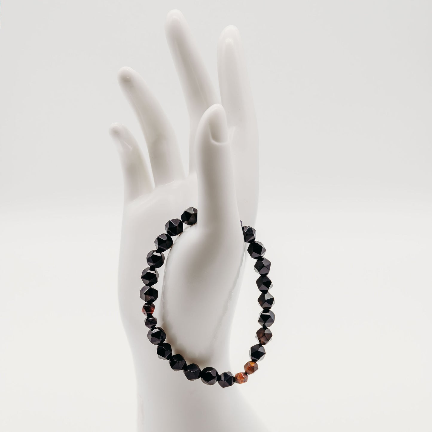 Black Agate Faceted Bracelet